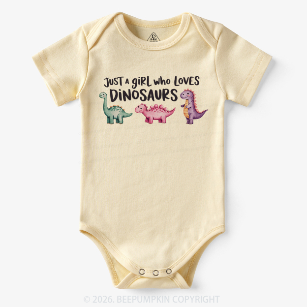 Just A Girl Who Loves Dinosaurs Bodysuit