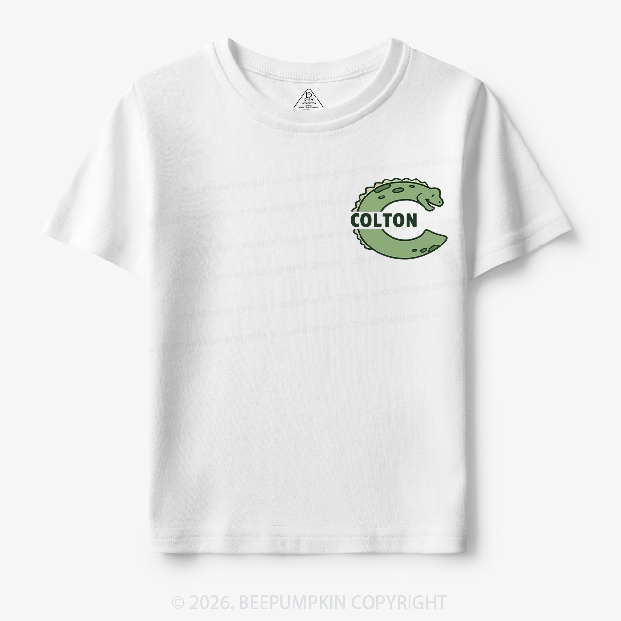 Personalized Cute Dinosaur Initial With Name Toddler&Kid's Tees