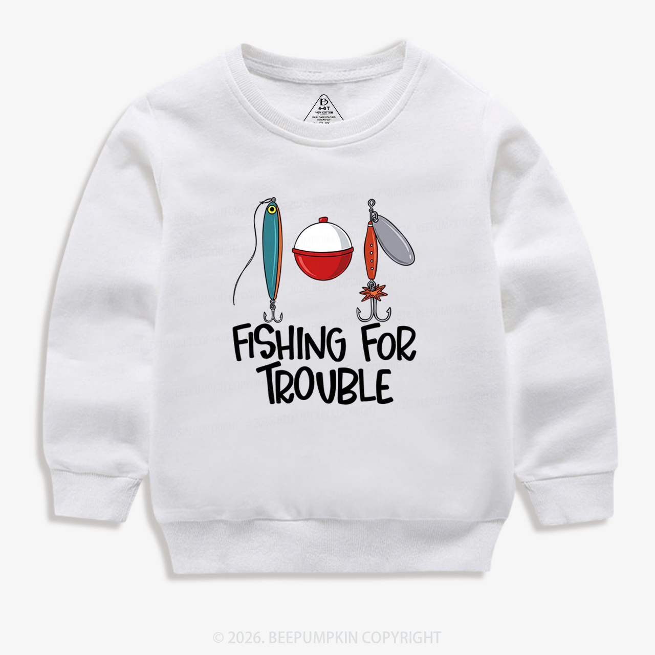 Fishing For Trouble Kid's Sweatshirt