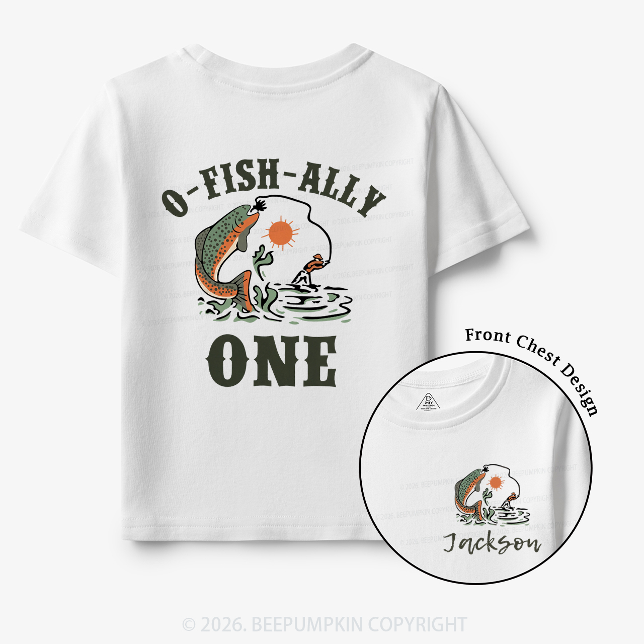 Personalized O-Fish-Ally One Birthday Party Toddler&Kid's Tees