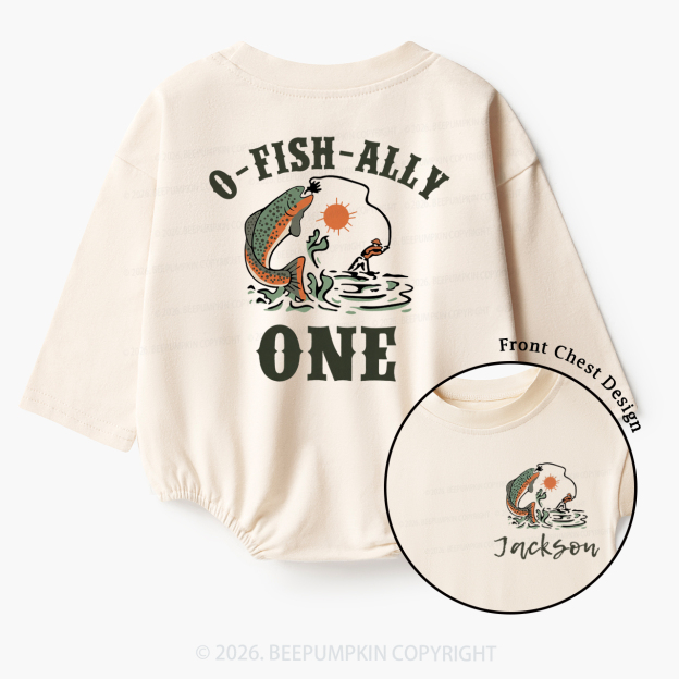 Personalized O-Fish-Ally One Birthday Party Baby Bubble Romper