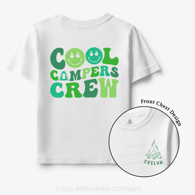 Personalized Name Cool Campers Crew Toddler&Kid's Tees
