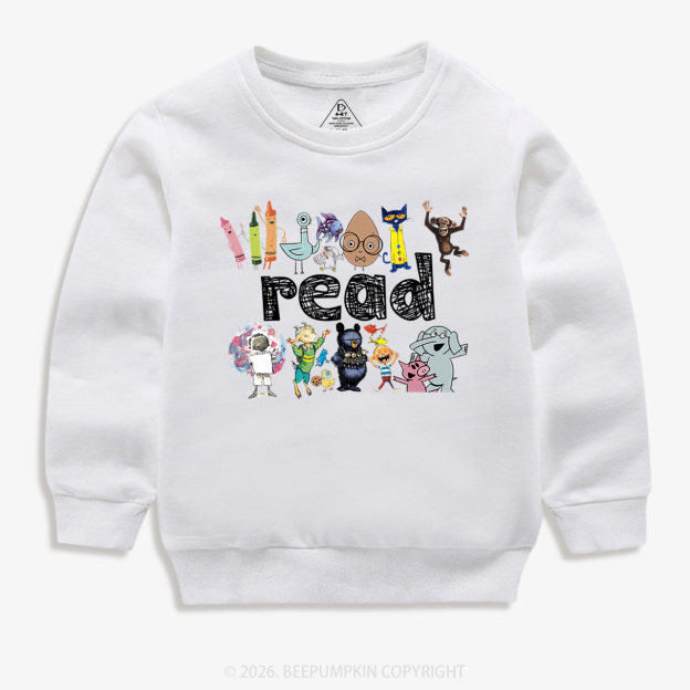 Read Books Funny Gift Kid's Sweatshirt