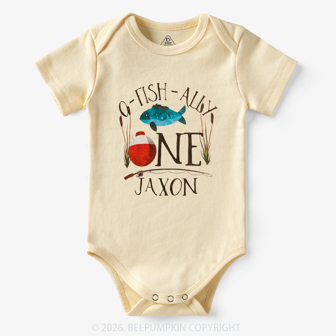 Personalized O-Fish-Ally Fish Birthday Bodysuit