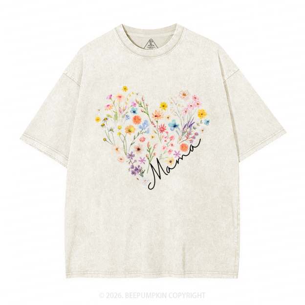 Bohemian Floral Adult Washed T-Shirts