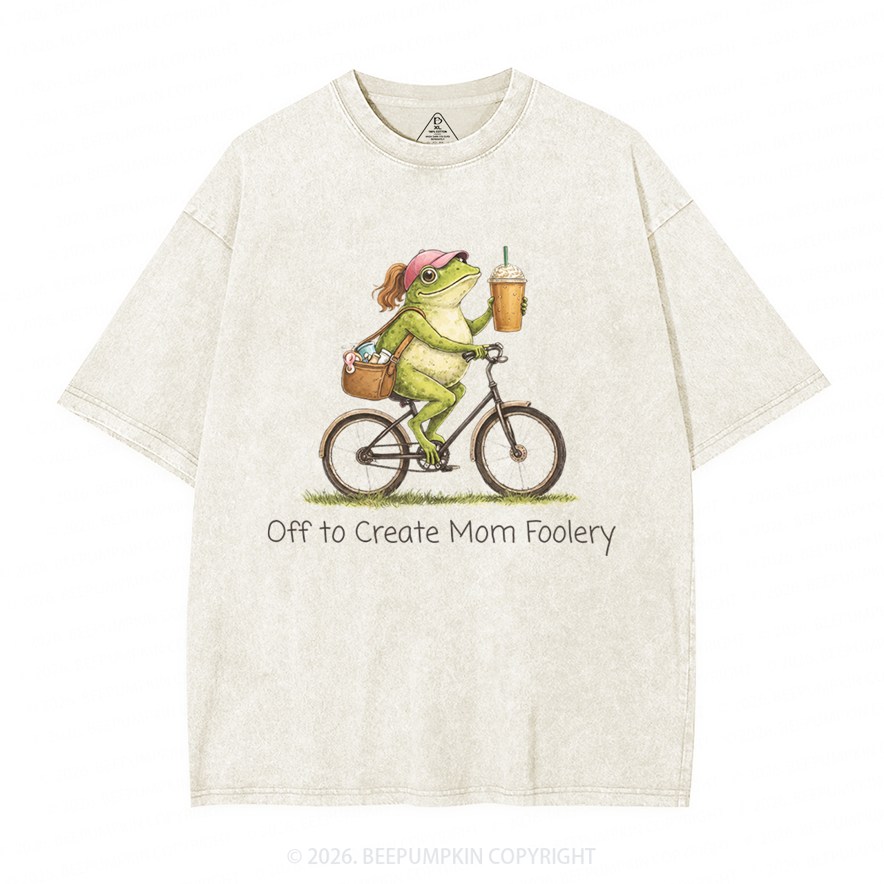 Off to Commit Mom Foolery Adult Washed T-Shirts