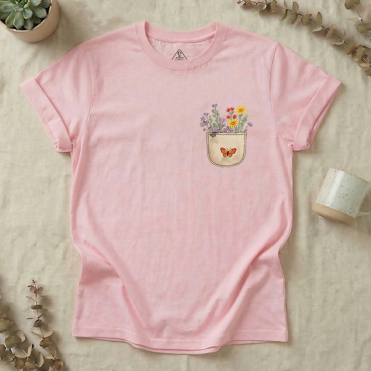 Wild Flowers Pocket T-Shirts