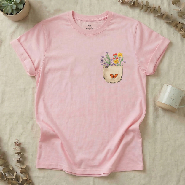 Wild Flowers Pocket T-Shirts