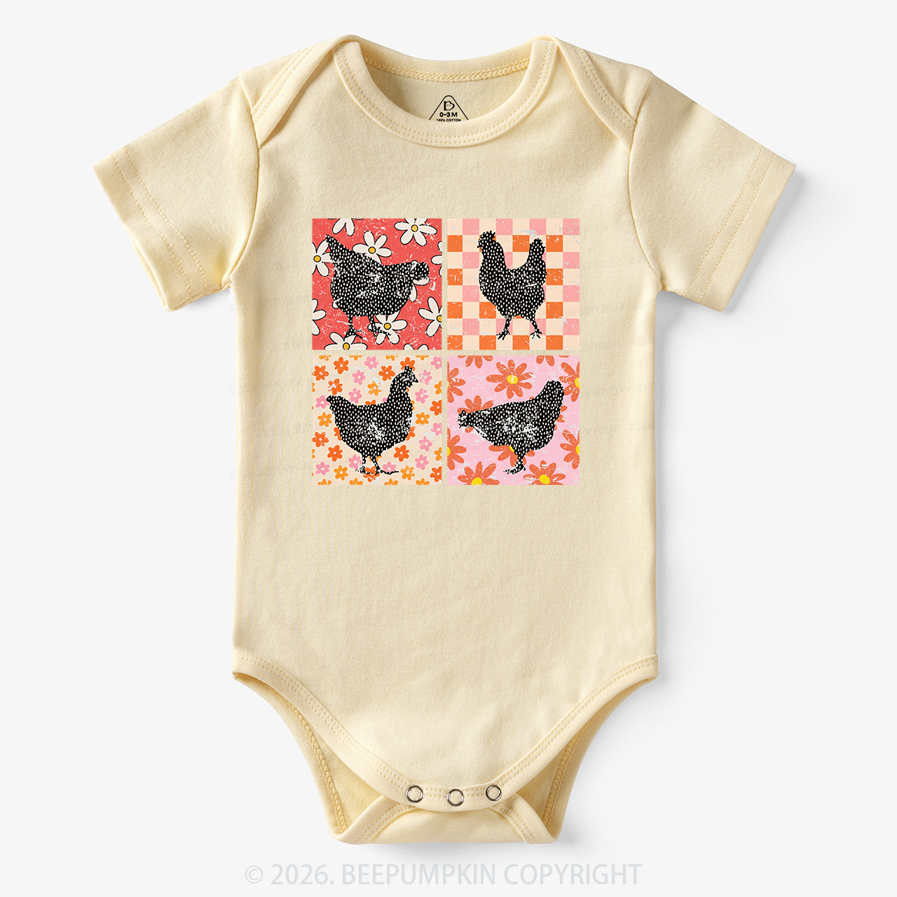 Chickens Farm Animals  Bodysuit