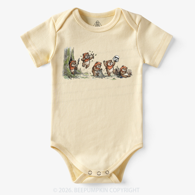 Vintage Galaxy Cute Bear Bodysuit