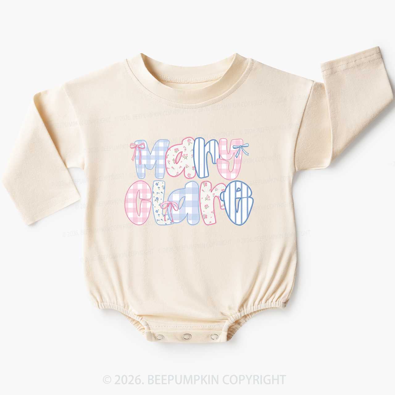 Personalized Name Candy Letters Baby Bubble Romper