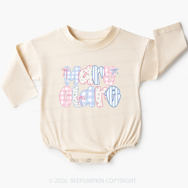 Personalized Name Candy Letters Baby Bubble Romper