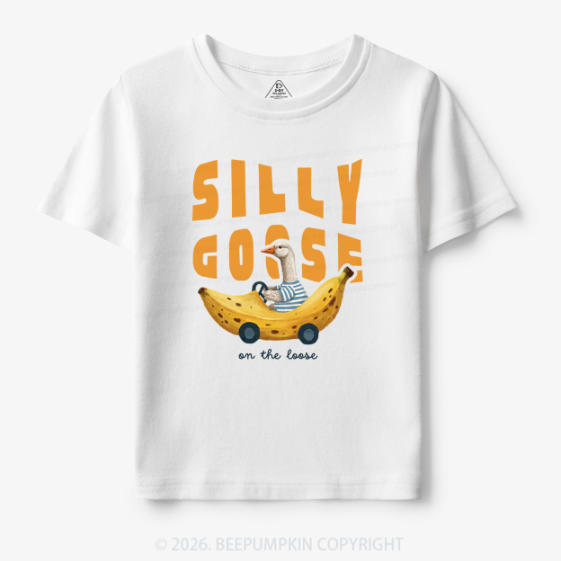 Silly Banana Goose On The Loose Funny Toddler&Kid's Tees