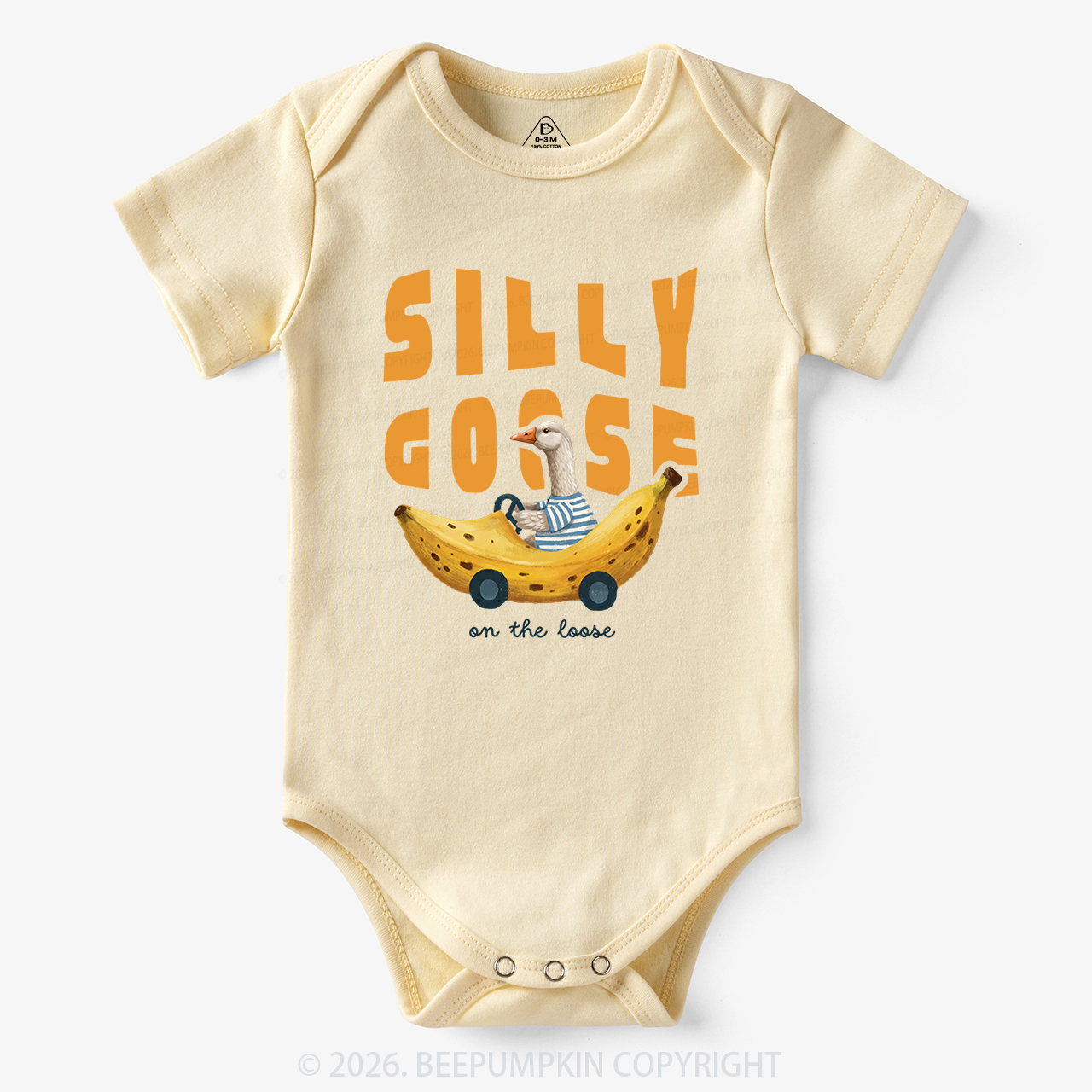 Silly Banana Goose On The Loose Funny Bodysuit