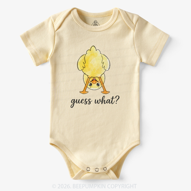 Guess What Chicken Butt Cute Funny Animal Bodysuit