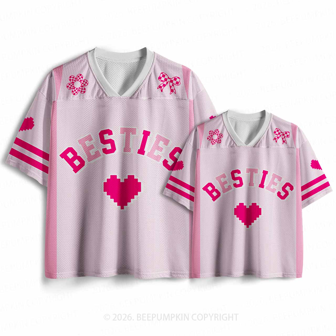 Pretty Besties Mesh Jersey For Family