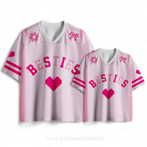 Pretty Besties Mesh Jersey For Family