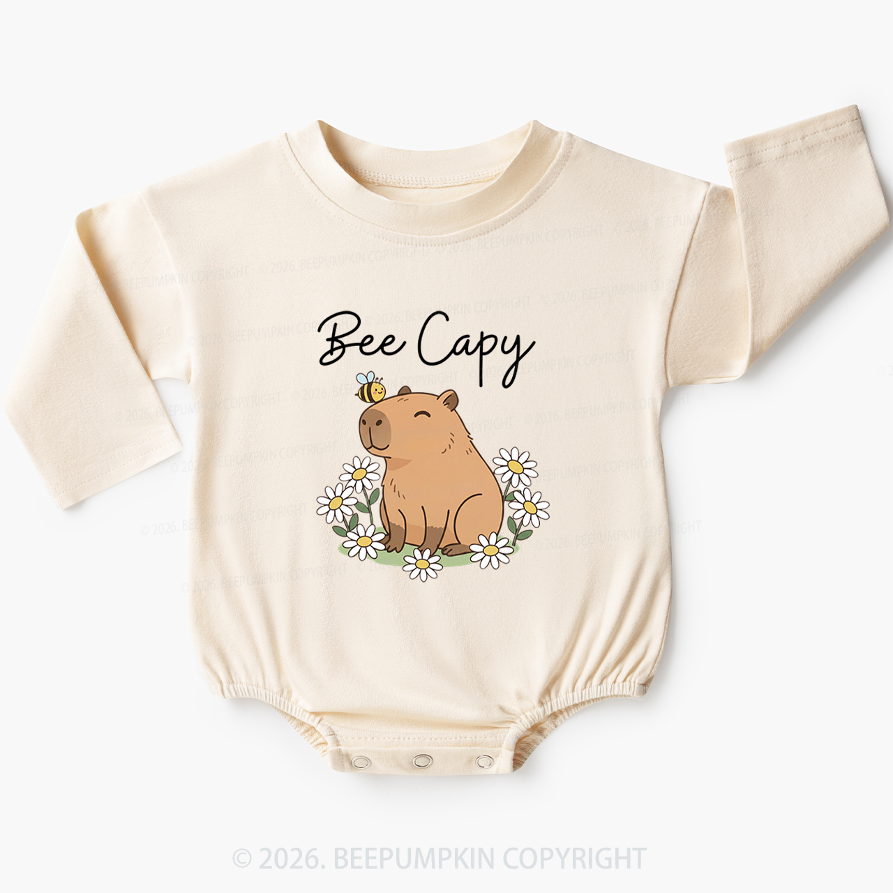 Bee Capy Capybara Baby Bubble Romper