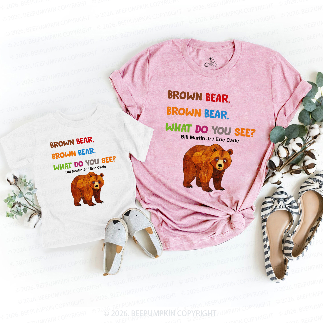 Brown Bear Lover Mom&Me Matching T-Shirts