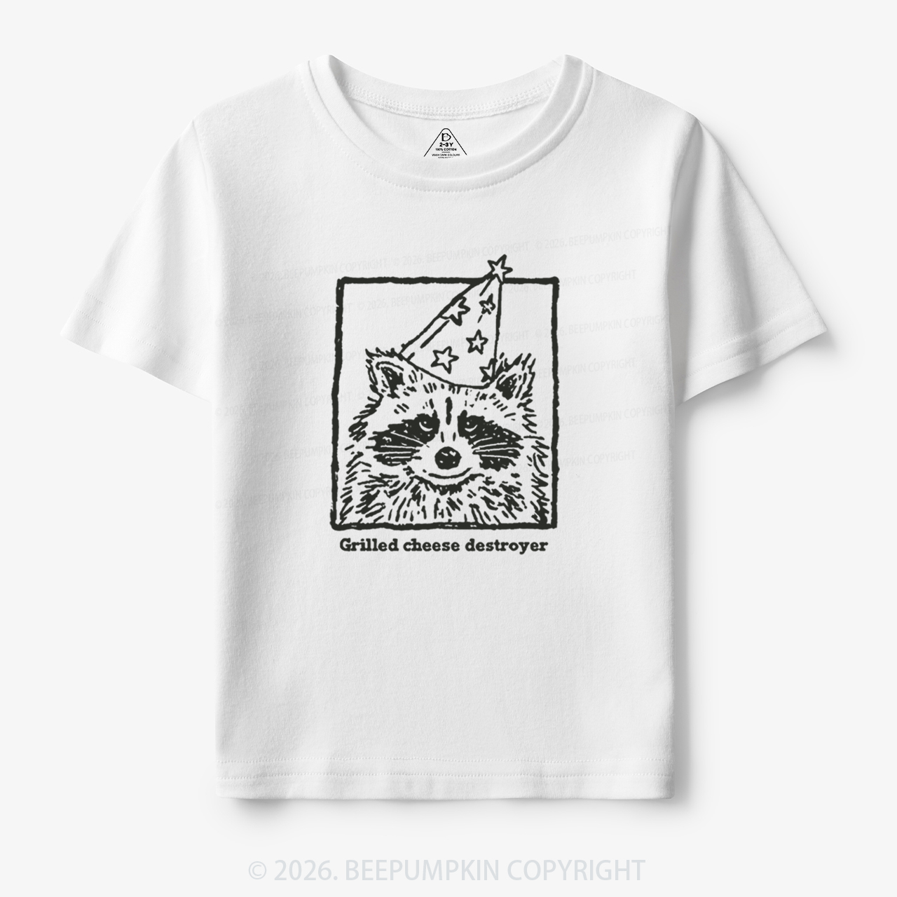 Vintage Raccoon Funny Grilled Cheese Destroyer Toddler&Kid's Tees