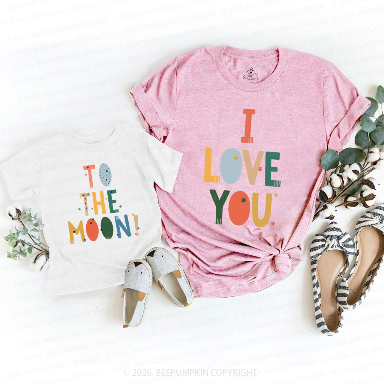 I Love You To the Moon Mom&Me Matching T-Shirts