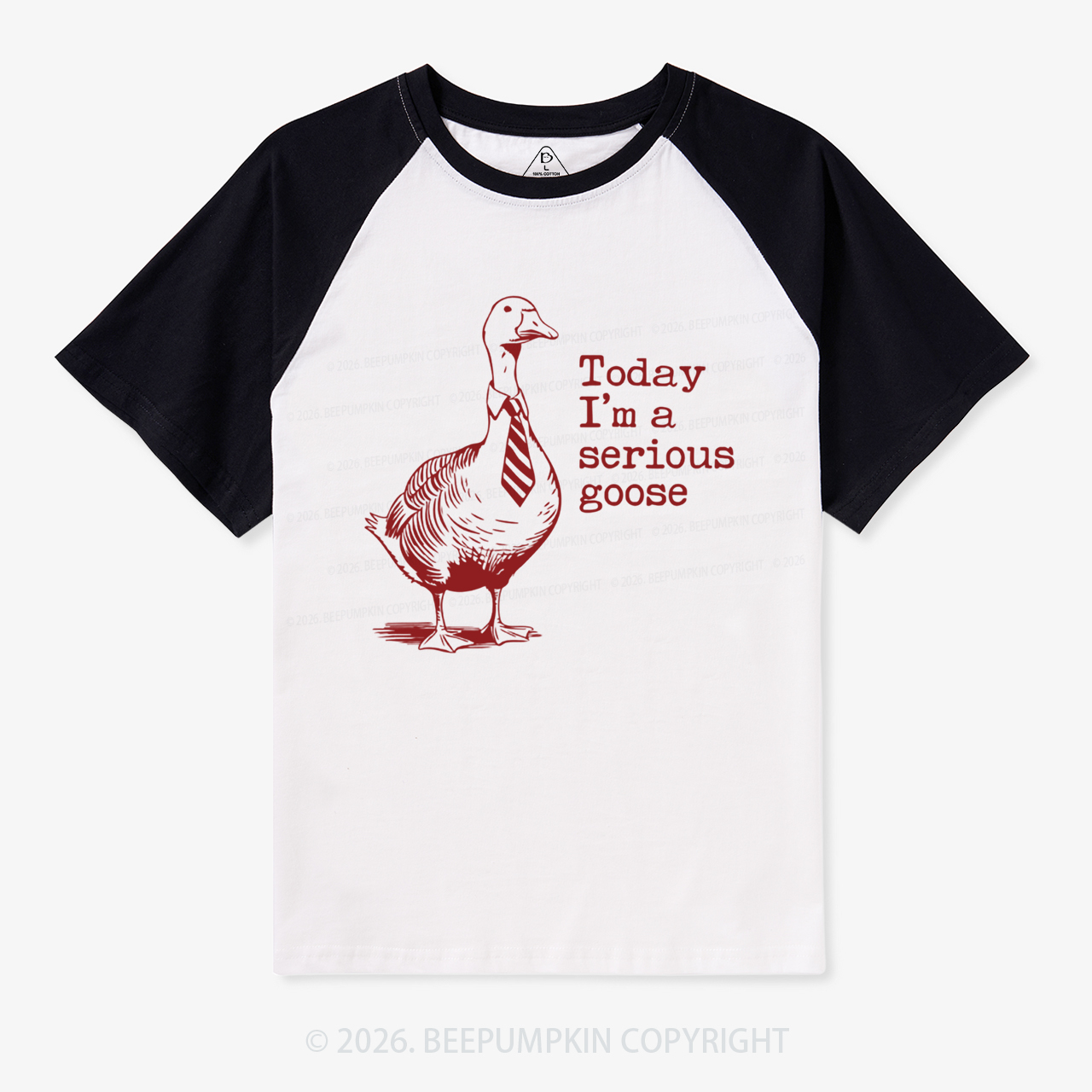 Today I'm A Serious Goose Retro Raglan T-shirt