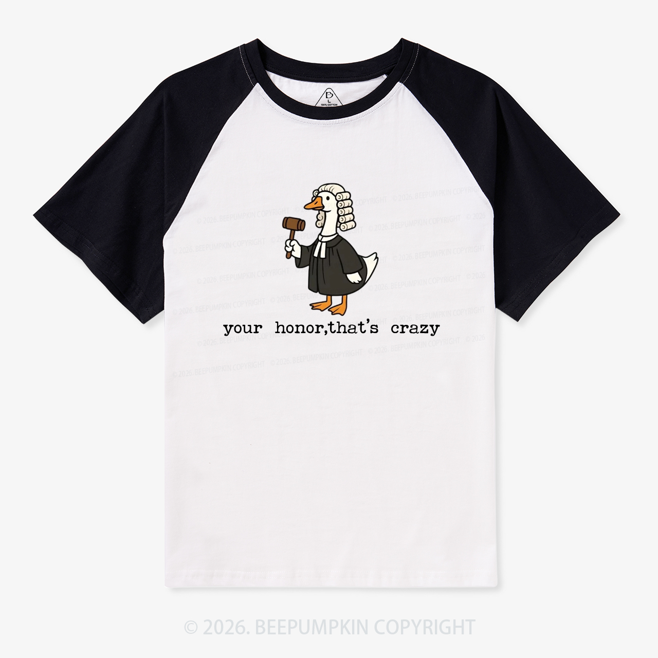 Your Honor That's Crazy Goose Retro Raglan T-shirt