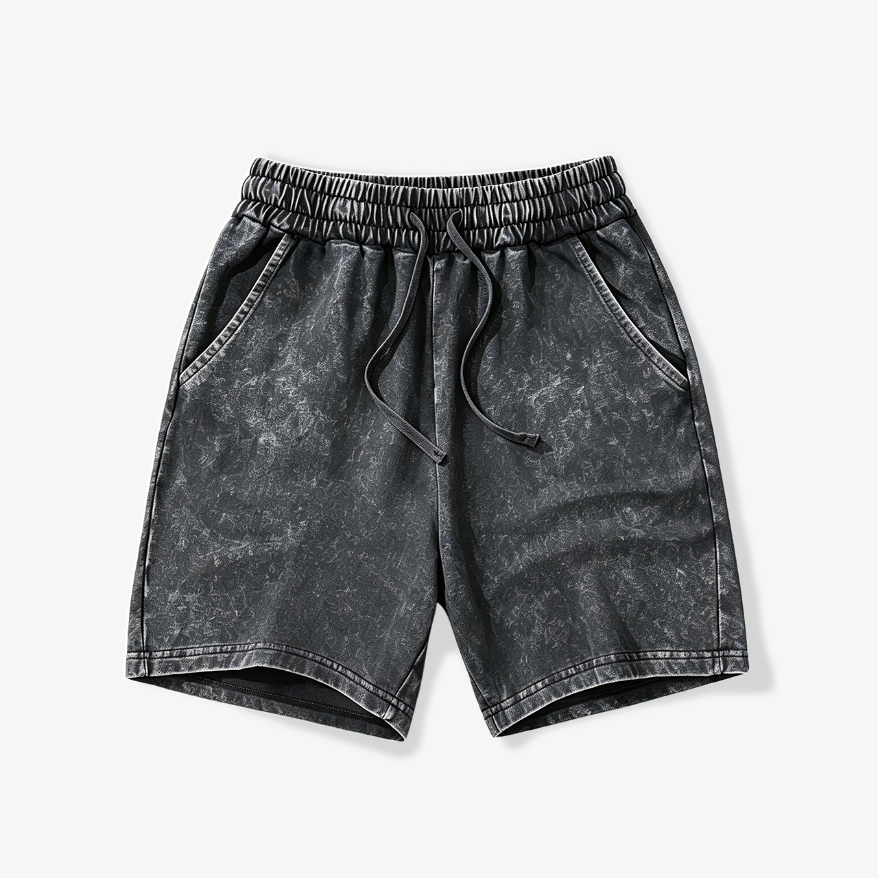 Black Toddler&Kid's Washed Shorts