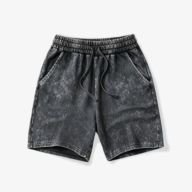 Black Toddler&Kid's Washed Shorts