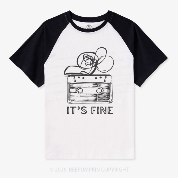 Retro Cassette Tape Raglan T-shirt