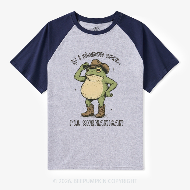 If I Shenan Once I'll Shenanigan Vintage Raglan T-shirt