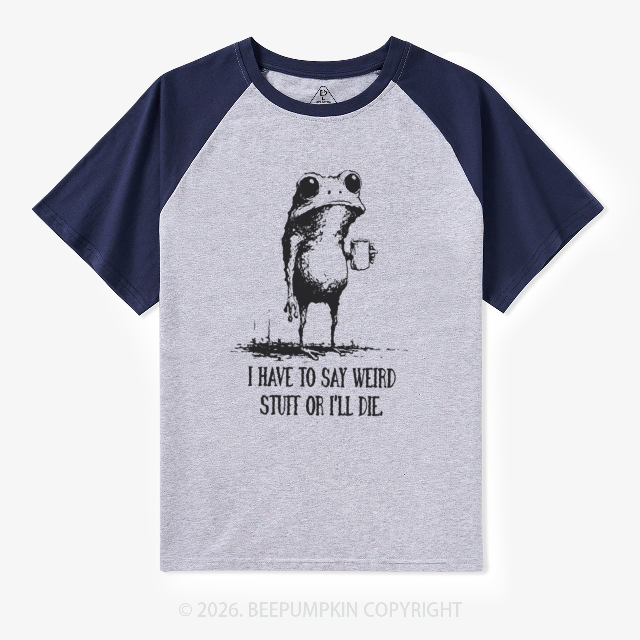 I Have to Say Weird Stuff or I’ll Die Retro Raglan T-shirt