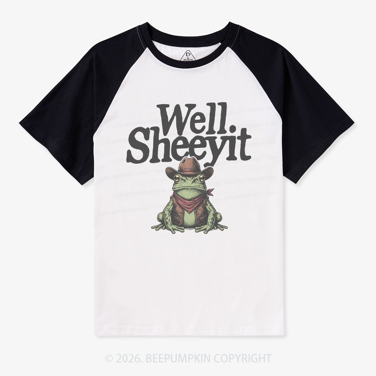 Well Sheeyit Country Frog Vintage Raglan T-shirt