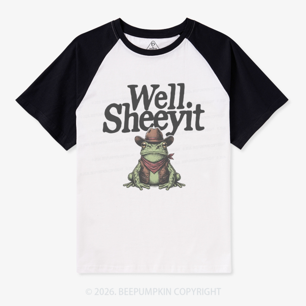 Well Sheeyit Country Frog Vintage Raglan T-shirt