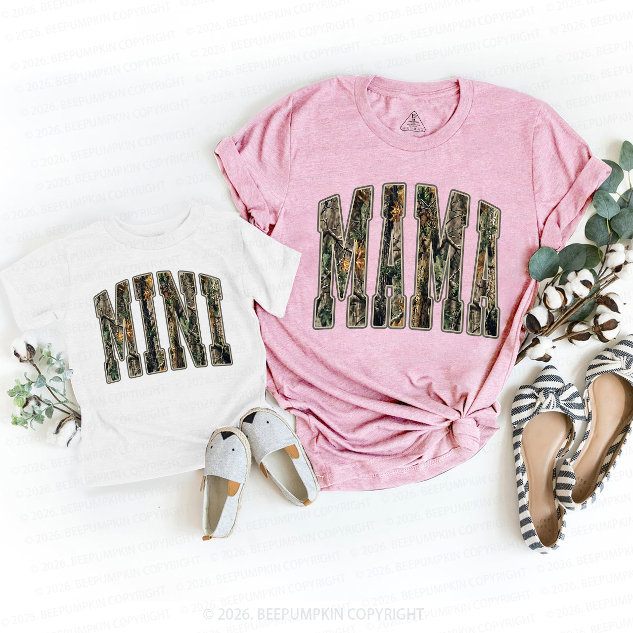 Mama and Mini Camo Mom&Me Matching T-Shirts