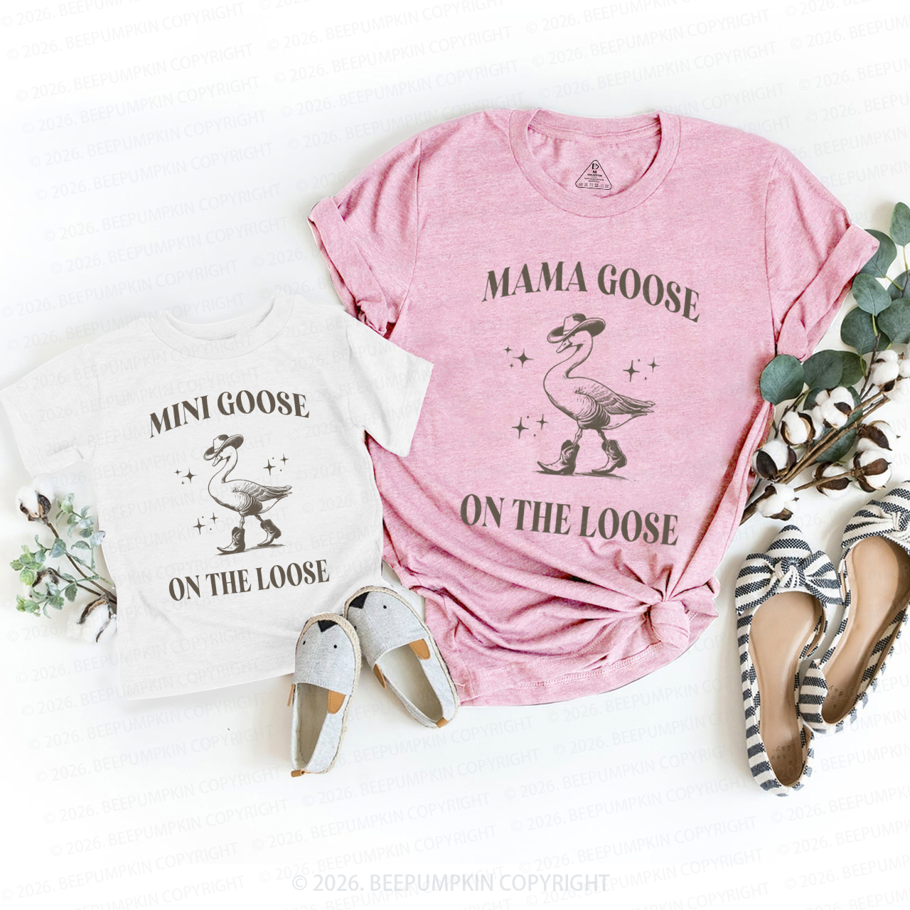 Mama Mini Goose On The Loose Mom&Me Matching T-Shirts