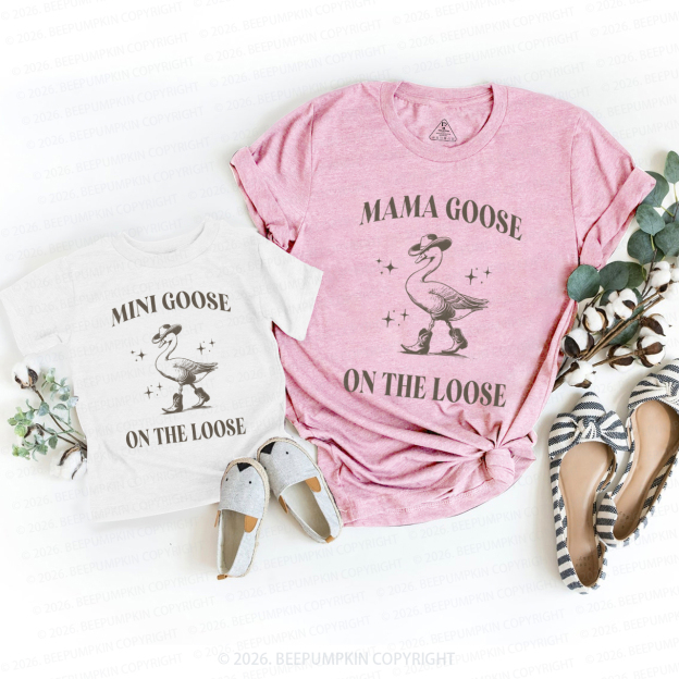 Mama Mini Goose On The Loose Mom&Me Matching T-Shirts