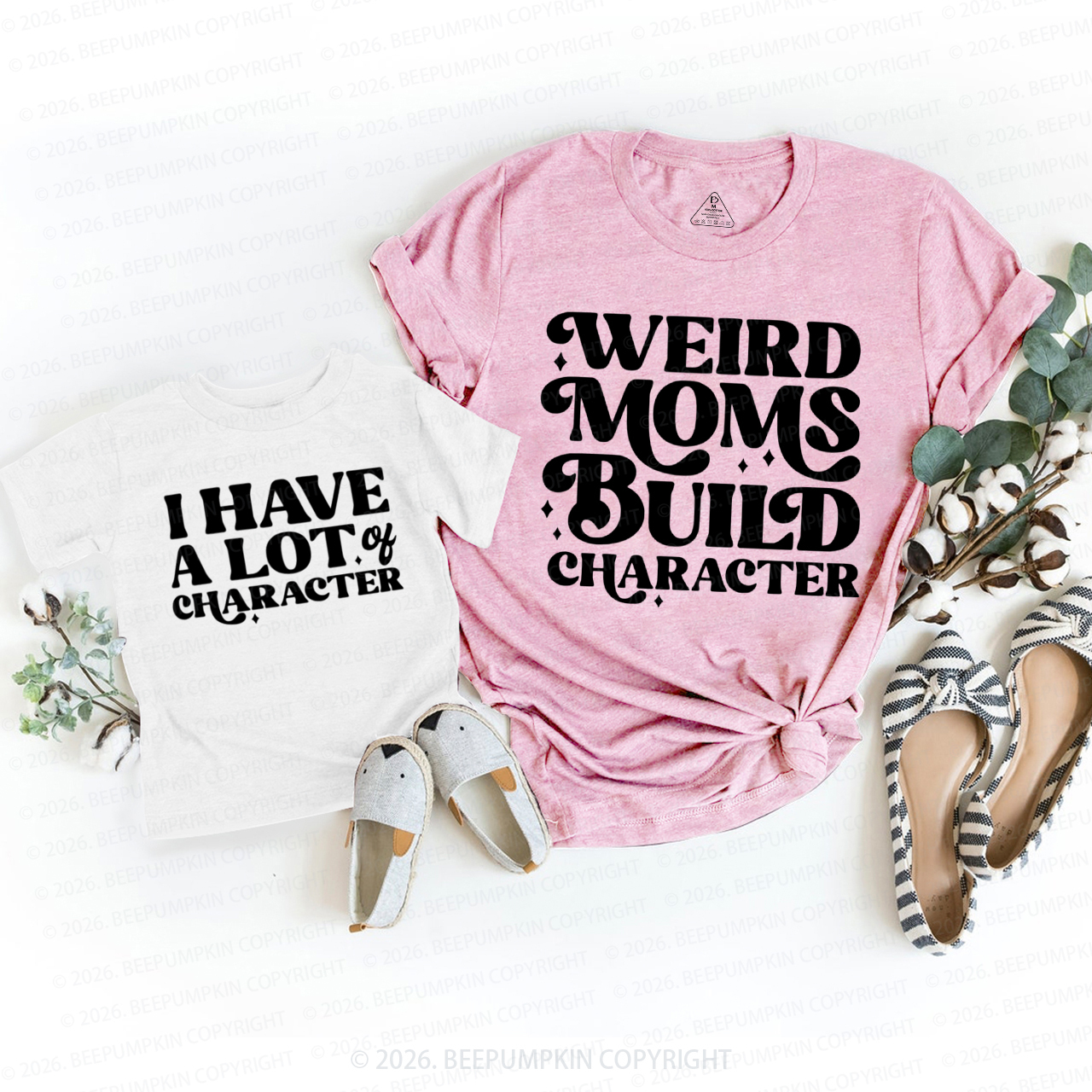 Weird Moms Build Character Mom&Me Matching T-Shirts