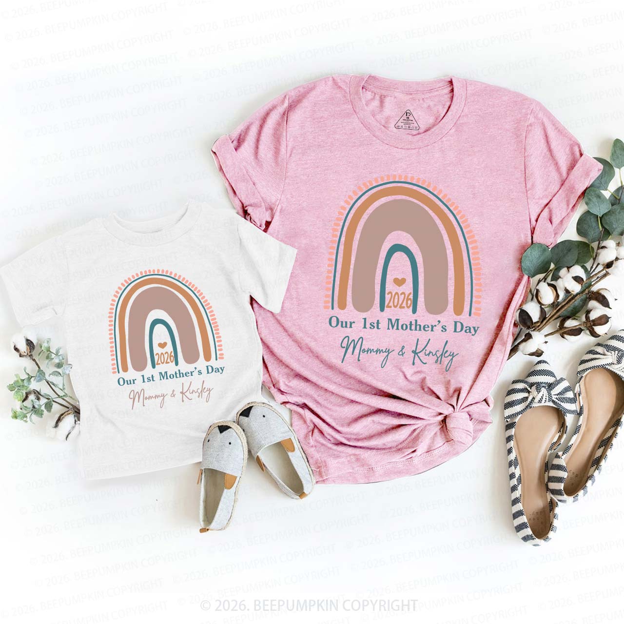 Rainbow Mother's Day Mom&Me Matching Tees