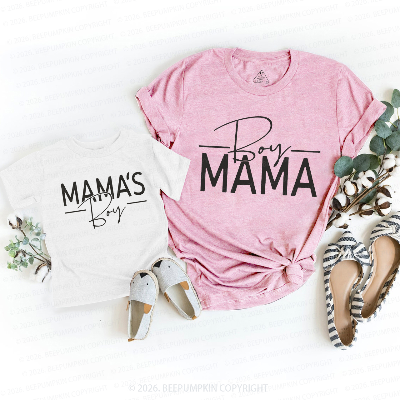 Boy Mama Mama's Boy Mom&Me Matching T-Shirts