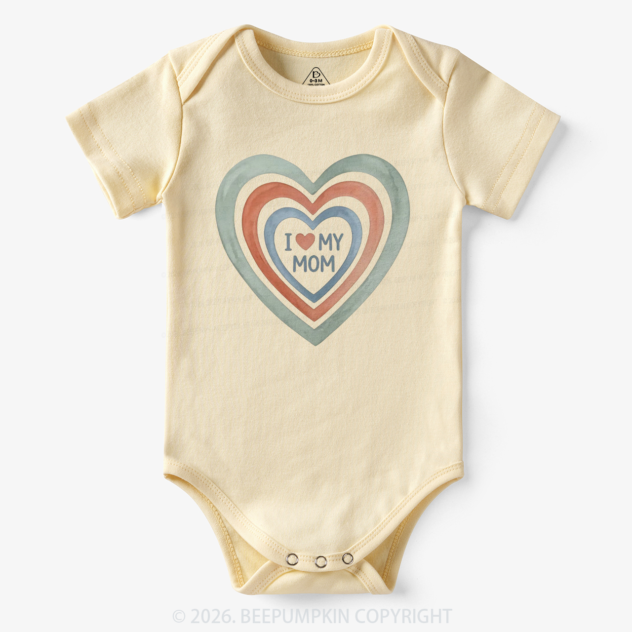 I Love My Mom Cute Mother's Day Bodysuit