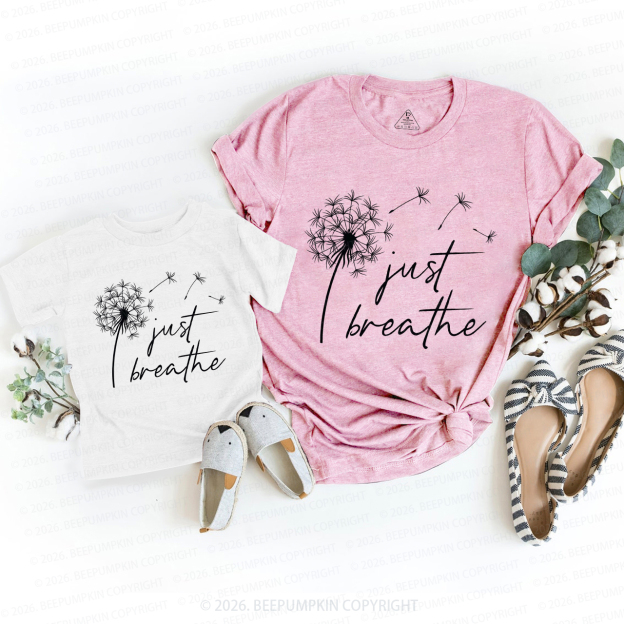 Just Breathe Dandelion Mom&Me Matching T-Shirts