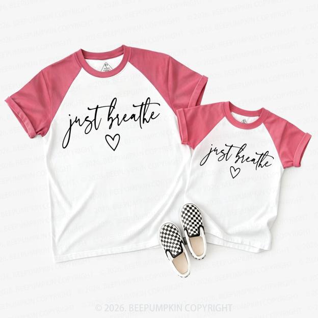 Just Breathe Hope Mom&Me Matching Raglan T-shirts
