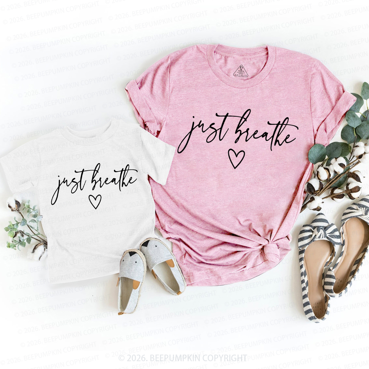 Just Breathe Hope Mom&Me Matching T-Shirts