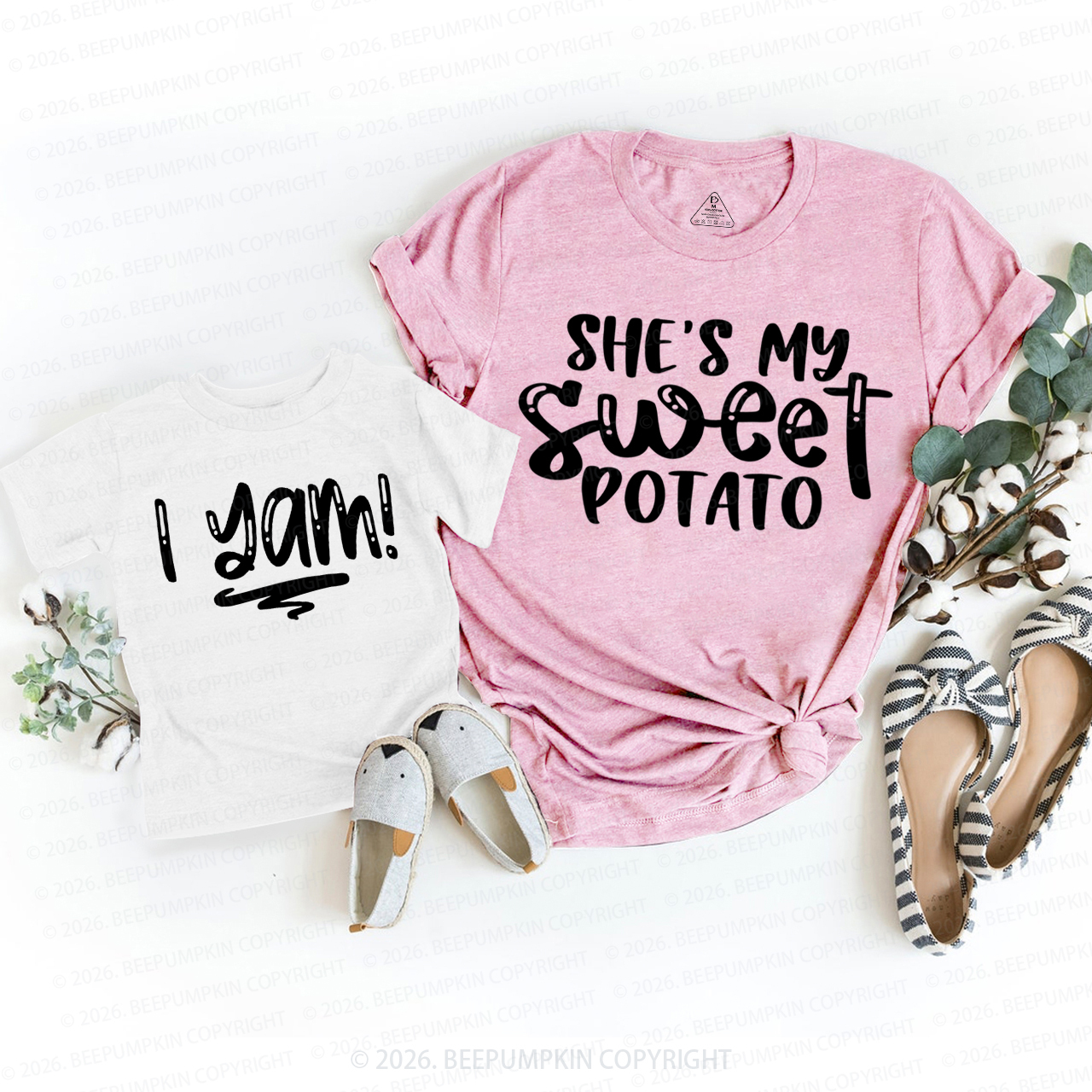 Sweet Potato & I Yam Mom&Me Matching T-Shirts