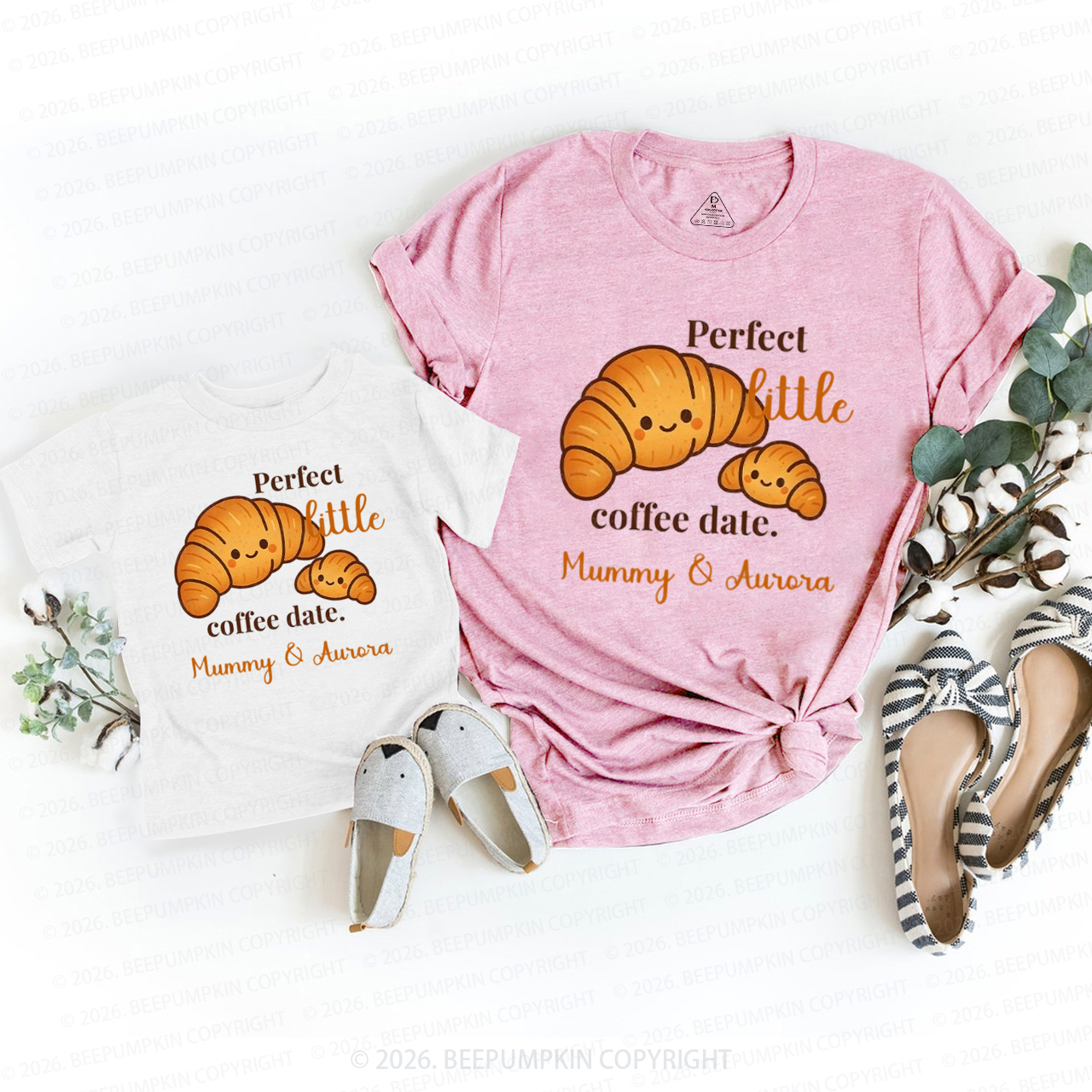 Personalized Baby Penguin Mom&Me Matching Tees Sale-Beepumpkin™