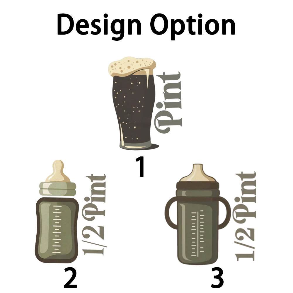 Funny Pint and Half Pint Dad&Me Matching Shirts