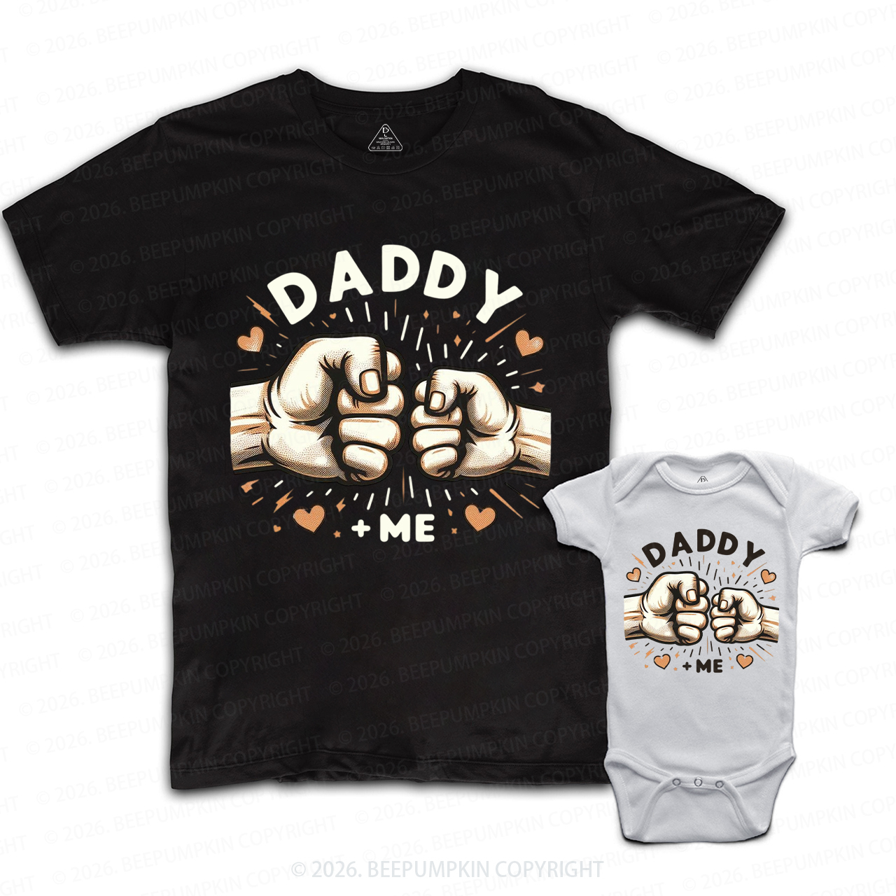 Daddy and Me Fist Bump Dad&Me Matching Shirts