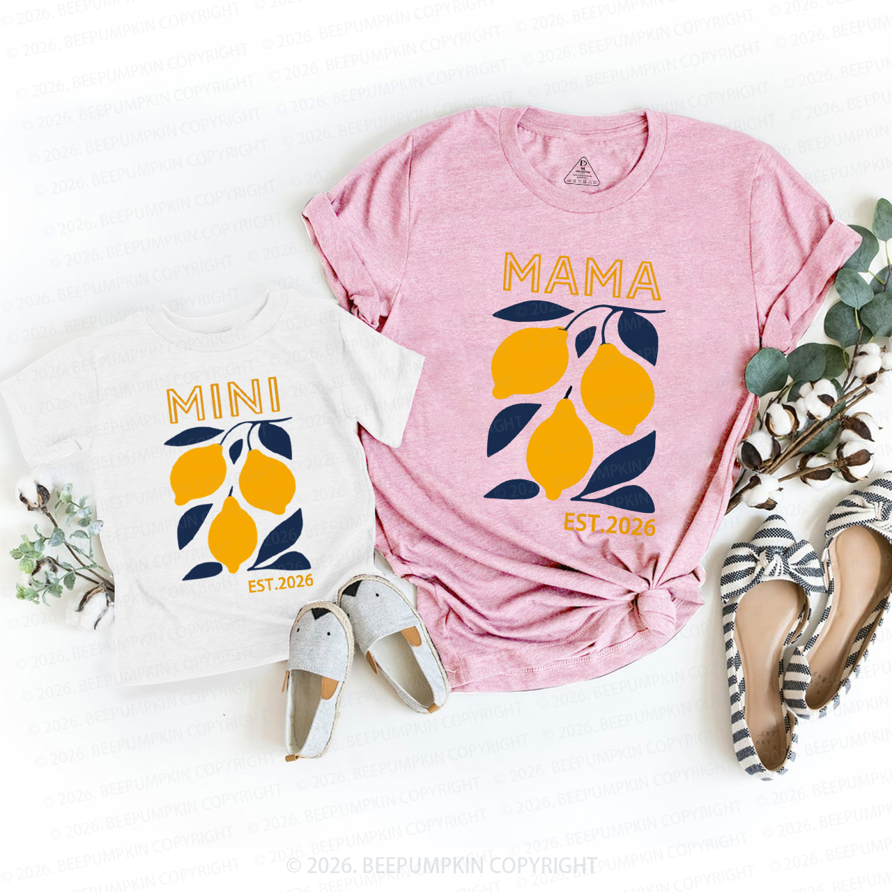 Lemon Mama and Mini Mom&Me Matching T-Shirts