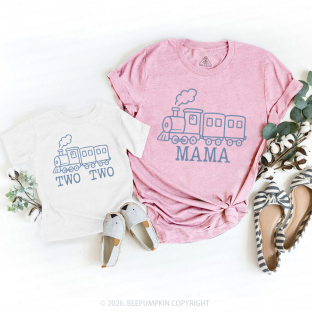 Personalized Train Chugga Chugga Family Matching T-Shirts